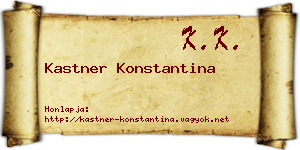 Kastner Konstantina névjegykártya